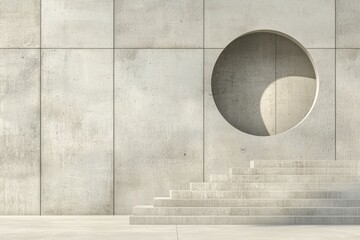 Poster - Abstract Minimalist Architectural Composition with Geometric Elements and Light