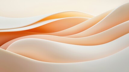 Poster - Luxurious Soft Gradient with Golden Glow and Gentle Waves in Serene Elegance