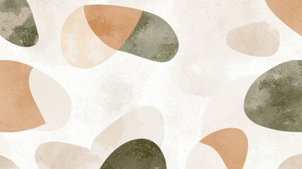 Poster - Abstract Sophisticated Typography with Bold Geometric Patterns in Neutral Tones