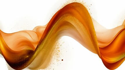 Aufkleber - Matte white background with paint on it in featuring a smooth swirling blending of a glittering pastel peach