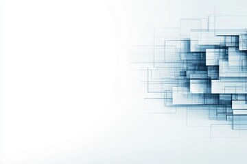 Poster - Futuristic Digital Blueprint Design Concept for Modern Architectural Structures