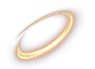 Wall Mural - graceful gold ribbon swirl on a white background. shiny yellow curve adds a festive touch. stylish g
