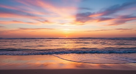 Wall Mural - sunset at the beach