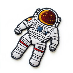 High-resolution image of a flat embroidered space patch on a white background.