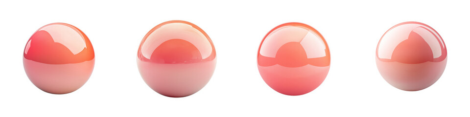 Fototapete - Vibrant Glossy Spheres in Abstract Geometric Composition   3D Rendering of Shiny Reflective Orbs Arranged in Minimalist Modern Design with Clean Background