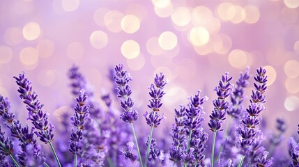 Poster - Abstract lavender background with blurred light streaks and soft focus.