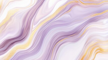 Poster - Abstract purple and gold marbled background with fine veins and swirls.