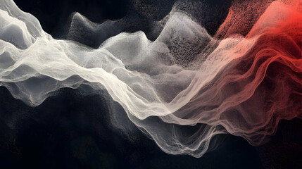 Wall Mural - Abstract digital wave flowing through big data  -