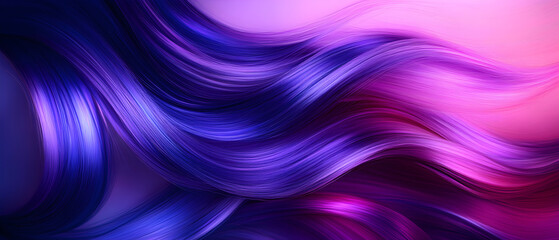 Poster - The hair is dyed in the shade of purple and beautifully styled.
