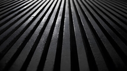 Poster - The black grid with gaps looks orderly with a soft glow.