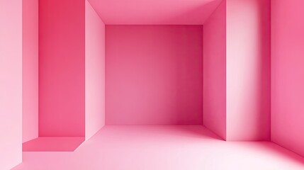 Poster - Vibrant pink gradient background with bold color transitions and soft lighting.