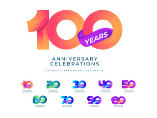 Wall Mural - anniversary logo template