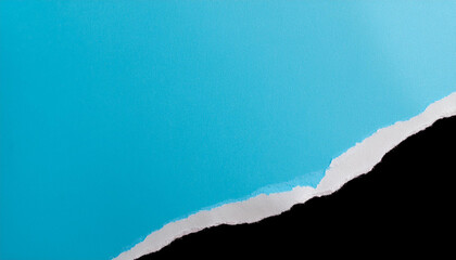 Poster - Torn Paper Blue Black Background