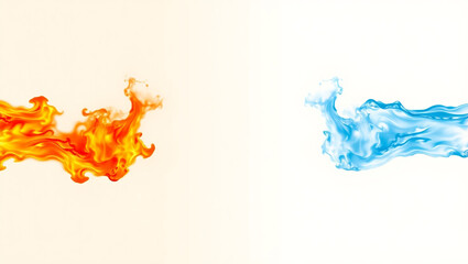 Poster - Fire and Ice Abstract Background