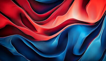 Fototapete - Abstract Panoramic red and blue abstract wave wallpaper, red and blue background ,


