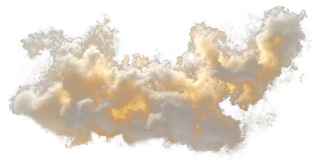 Wall Mural - png fluffy stratocumulus soft clouds golden scene dark.