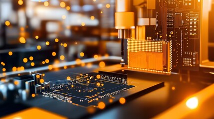 Poster - 3D-printed circuit boards on a workspace
