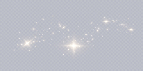 Poster - Bokeh glow background of sparkling dust, gold dust light, background with bokeh light effect, yellow shimmering glow with bokeh and glitter light. Vector