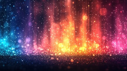 Poster - Vibrant Sparkle Background Colorful Glitter Lights Festive Design