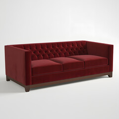 Wall Mural - red sofa isolated on white