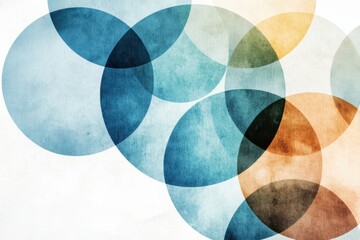 Poster - Soothing abstract design of overlapping circles in muted tones digital art minimalist environment contemporary perspective gigapixel quality