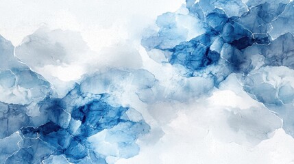 Poster - Tranquil watercolor-inspired design abstract art digital artwork serene environment aesthetic viewpoint promoting calmness
