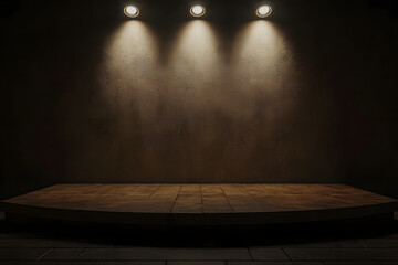 Wall Mural - empty stage with spotlights