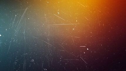 Aufkleber - Retro-inspired abstract gradient background with dark blue transitioning into warm orange, featuring grainy film texture, subtle white speckles, and faint scratches for a vintage aesthetic.
