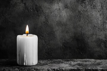 Poster - A gothic depiction of a single glowing candle in a dark room, its light casting hopeful shadows on the walls, symbolizing optimism amidst adversity
