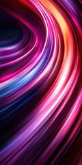 Poster - Abstract flowing light trails with vibrant colors creating a dynamic and futuristic background
