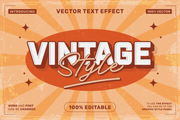 Wall Mural - Editable text effect Vintage template style premium vector