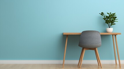 Poster - Minimalist home office setup promoting focus and productivity