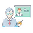 © Waliul - teacher icon, teacher vector illustration-simple illustration of teacher, perfect for teacher logos and icons