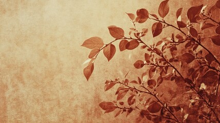 Poster - Minimalist autumn design with abstract organic shapes and earthy tones, featuring subtle floral accents