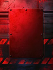 Poster - Background of red security alert.