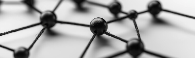 A close up of a black