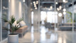 © kichigin19 - bright modern office interior, white background, blurred backdrop, glass partitions meeting room