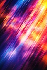 Poster - Abstract colorful diagonal lines with vibrant gradient of blue purple pink orange and yellow