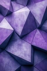 Poster - Abstract geometric purple surface with sharp edges and textured material for modern design