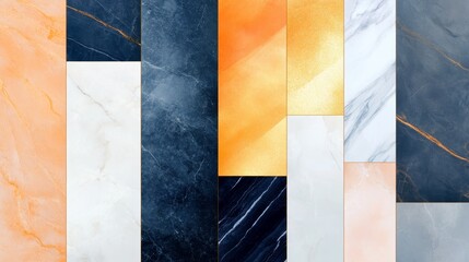 Poster - Colorful marble texture patterns showcasing various hues and designs, ideal for backgrounds or decor