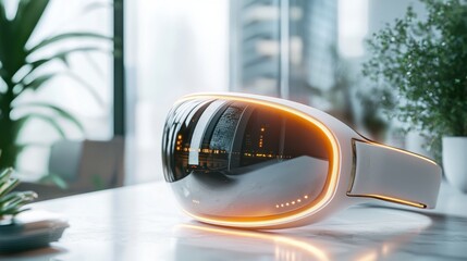 Poster - Futuristic Automotive Digital Interface Concept with Glossy Chrome and Advanced Controls