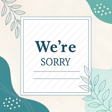 We're sorry template design