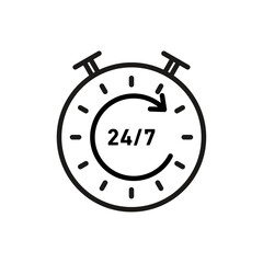 Poster - Anytime icon Flat vector set outline