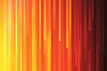 Poster - Abstract gradient of vertical bars with orange yellow and red hues creating a warm design