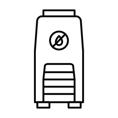 Poster - dehumidifier icon Flat vector set outline