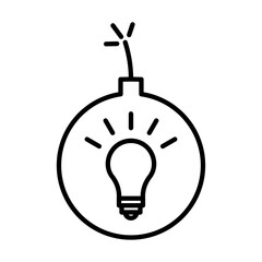 Poster - distruptive innovation icon flat vector set outline