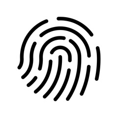 Poster - Touch ID icon Flat vector set outline