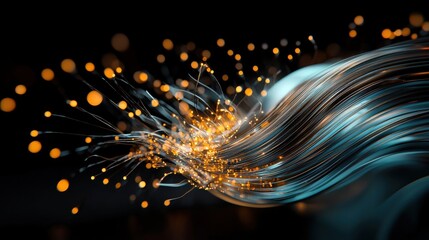 Poster - Mesmerizing Flow of Luminous Energy and Fiery Sparks