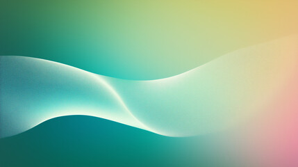 Poster - Elegant abstract digital artwork featuring a smooth gradient color transition from dark green to light blue with a slightly grainy texture. The gradient flows diagonally from the top left to the botto