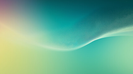 Poster - Elegant abstract digital artwork featuring a smooth gradient color transition from dark green to light blue with a slightly grainy texture. The gradient flows diagonally from the top left to the botto
